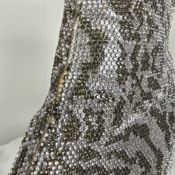 Betsey Johnson Cady 8 Rhinestone Zebra Cheetah Boots - Picture 9 of 16